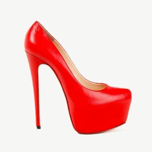 Christian Louboutin Daffodile 160 Red Kid-Leather Platform Pumps
